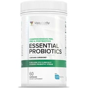 Vitauthority Essential Probiotics with Prebiotics and Postbiotics for Gut Health, 60 Capsules