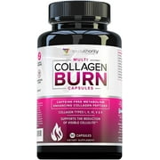 Vitauthority Burn Multi-Type Hydrolyzed Collagen Peptides, Unflavored, 90 Capsules