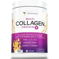 thumbnail interactive-video image 1 of Vitauthority Multi Collagen Peptides Hydrolyzed Protein Powder with Hyaluronic acid & Vitamin C, Tropical Punch, 9.7 oz, 1 of 8