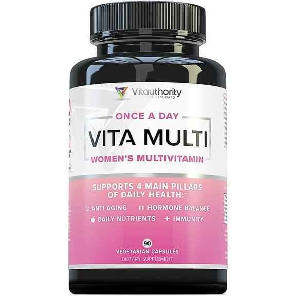 Vitauthority Vita Multi Daily Multivitamin for Women, Unflavored, 90 Capsules
