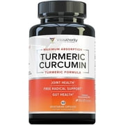 Vitauthority Turmeric Curcumin Supplement with Black Pepper for Joint Support, 60 Capsules