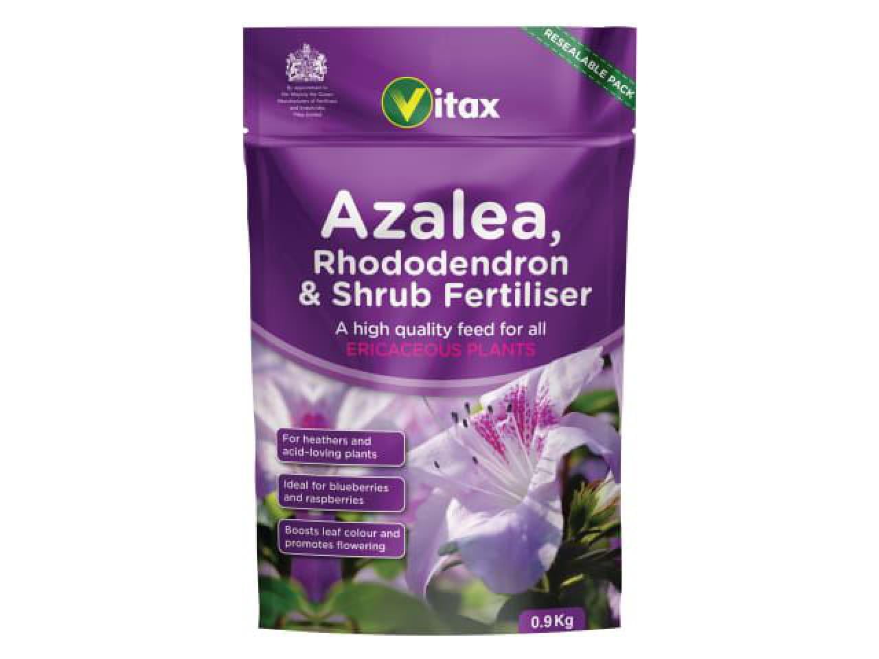 Vitax - Azalea, Rhododendron & Shrub Fertilizer 0.9kg Pouch