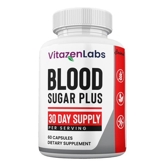 VitazenLabs Blood Sugar Plus Capsules, Official Formula, Maximum Strength Supplement 1 Month Supply (1 Pack)