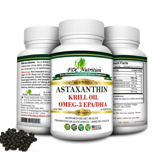 Vitazens Krill Oil 1000mg with Omega3s EPA, DHA and Astaxanthin 120