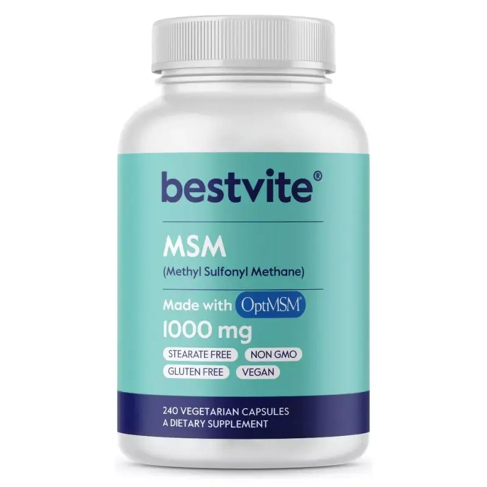 Vitazens MSM 1000mg made with OptiMSM (240 Capsules) Gluten Free