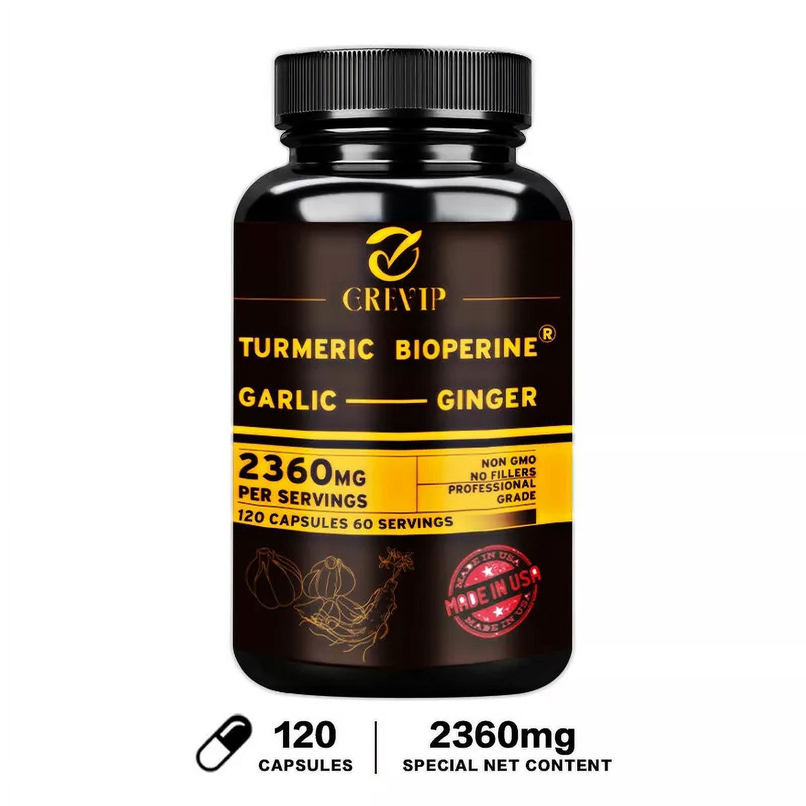 Vitazens Turmeric Bioperine 2360mg 95 Curcuminoids Antioxidant