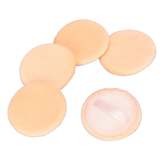 Vitdipy 5Pcs Powder Puff Soft Texture Washable Good Powder Grasping ,Available Face Makeup Powder Puff(60*7mm)