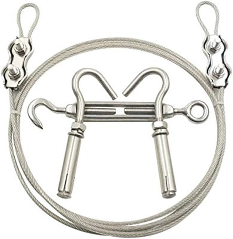 Vitdipy Wire Rope Outdoor Clothesline Stainless Steel Clothesline Wire