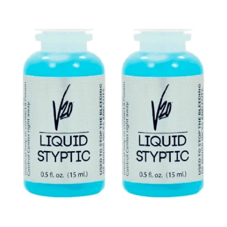 Vite V20 Styptic Liquid Stops Minor Cuts & Bleeding .5oz/15ml 2ct