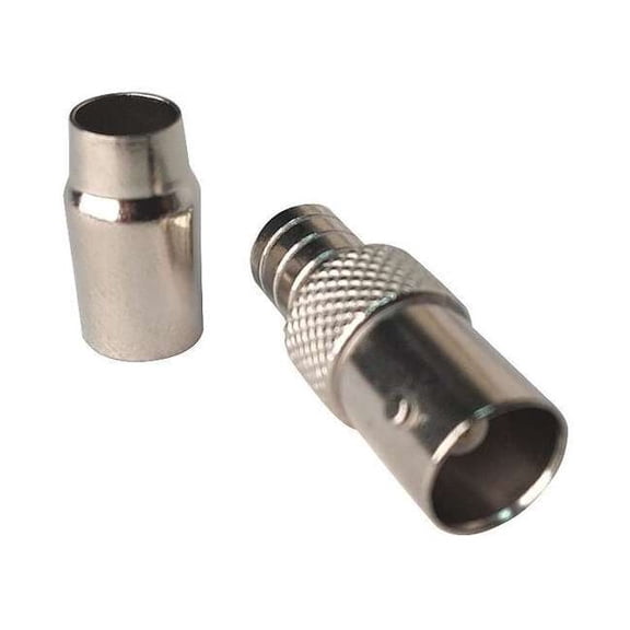 Vitek Coaxial Crimp Connector,BNC Female,PK10 VT-BNC-CRMP-FL10