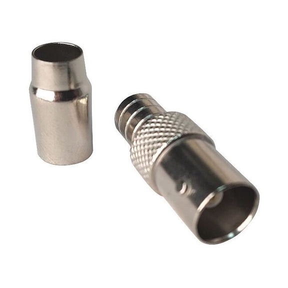 Vitek Coaxial Crimp Connector,BNC Female,PK10 VT-BNC-CRMP-FL10