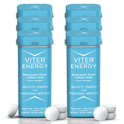 Viter Energy Mints 40mg Caffeine & B Vitamins, Wintergreen - 120 Count (6 Pack)