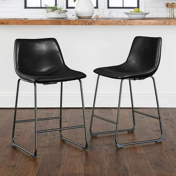 Vitesse 26 inch PU Faux Leather Counter Bar Height Stools with Back