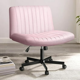 NEO CHAIR Beige Armless Home Office Desk Chair Cross Legged Swivel Assembled for Adults Decorative for Bedroom Walmart