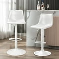 thumbnail image 1 of Vitesse Bar Stools Set of 4 Modern Swivel Bar Chairs, Barstools Counter Height with High Backrest, Adjustable Faux Leather Upholstered Bar Stool for Bar, Kitchen, Dining Room, 1 of 5