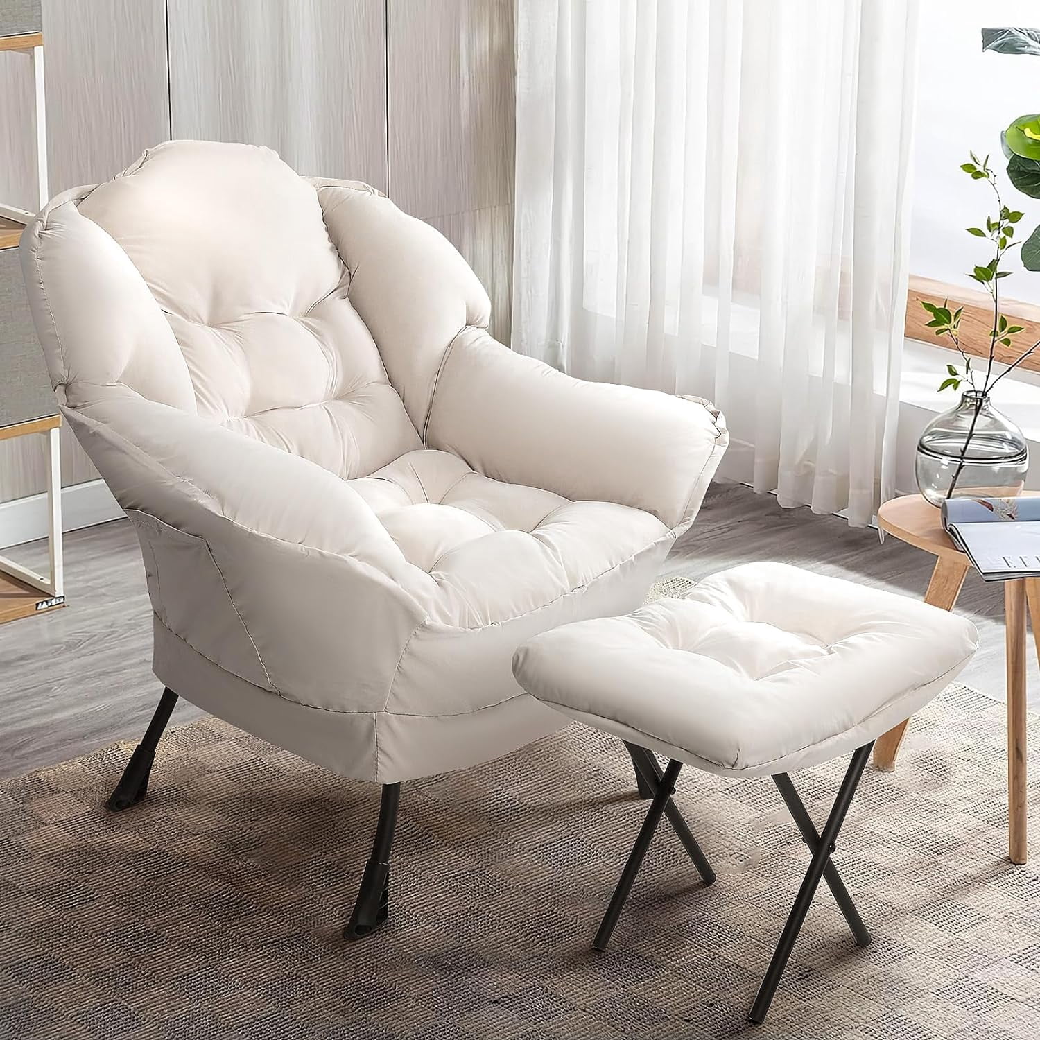 Vitesse Fabric Lazy Chair for Adults,Modern Comfortable Soft Sofa