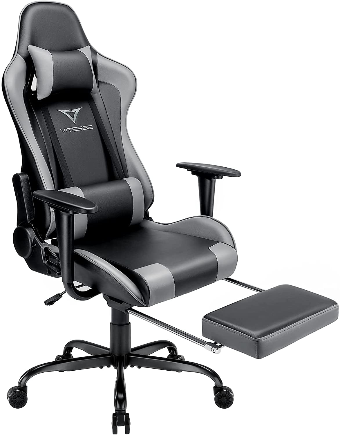 Racing Style Large Size High-Back PU Leather Gaming Chair BOSSIN