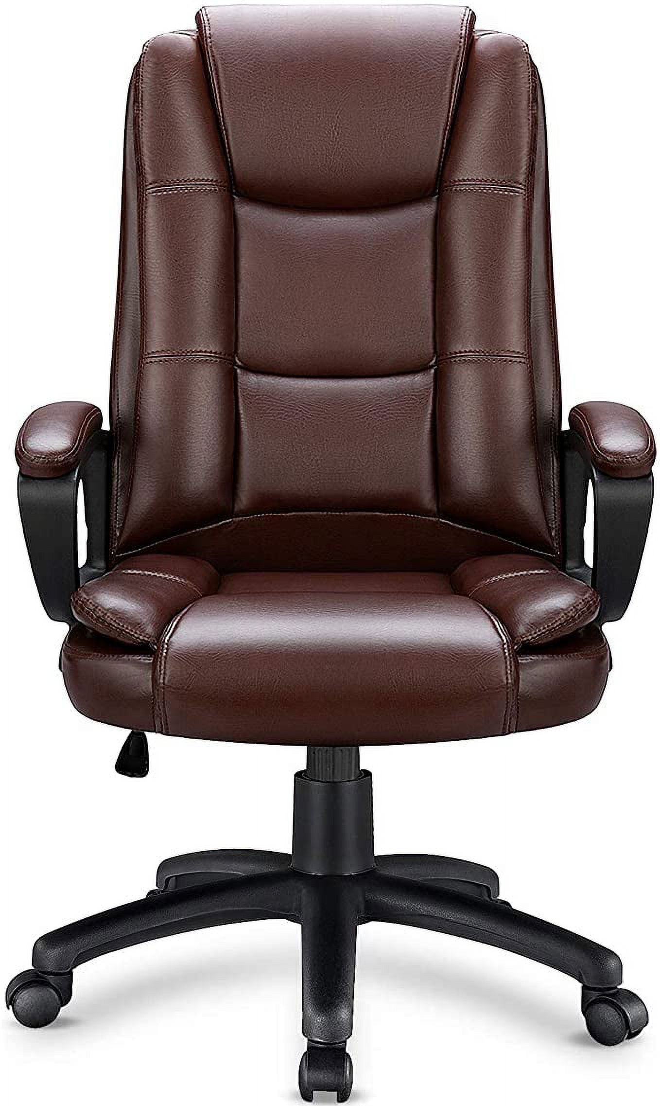 Vitesse Home Office Chair, Big and Tall Chair 8 Hours Heavy Duty Design, Ergonomic High Back Cushion Lumbar Back Support, Computer Desk Chair, , Adjustable Executive Leather Chair With Arms (Brown) - image 1 of 7