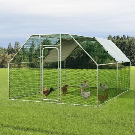Vitesse Large Metal Chicken Coop, Walk in Wire Chicken coops Runs