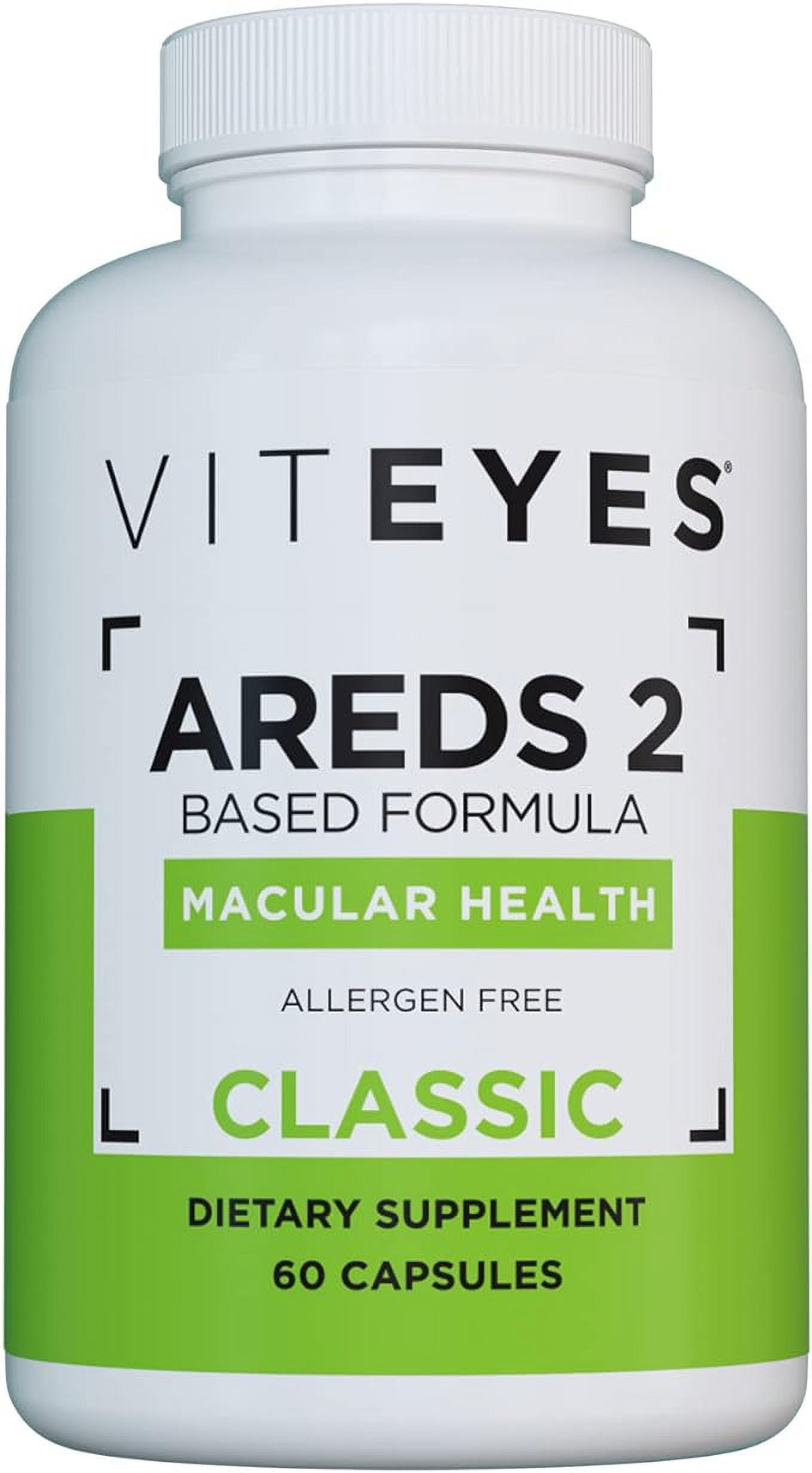 Viteyes AREDS 2 Eye Vitamins, Classic Macular Support, Allergen Free