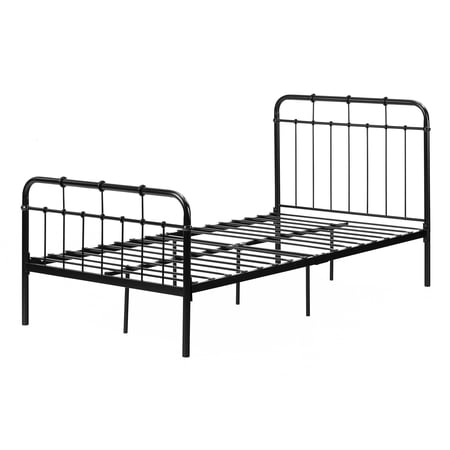Vito Metal Complete Bed-Pure Black-South Shore