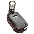 thumbnail image 1 of Vitodeco Genuine Leather Smart Flip Key Fob Remote Case with Key Holder Compatible for KIA Sportage, KIA Forte - 4-Button, Black/Red, 1 of 6