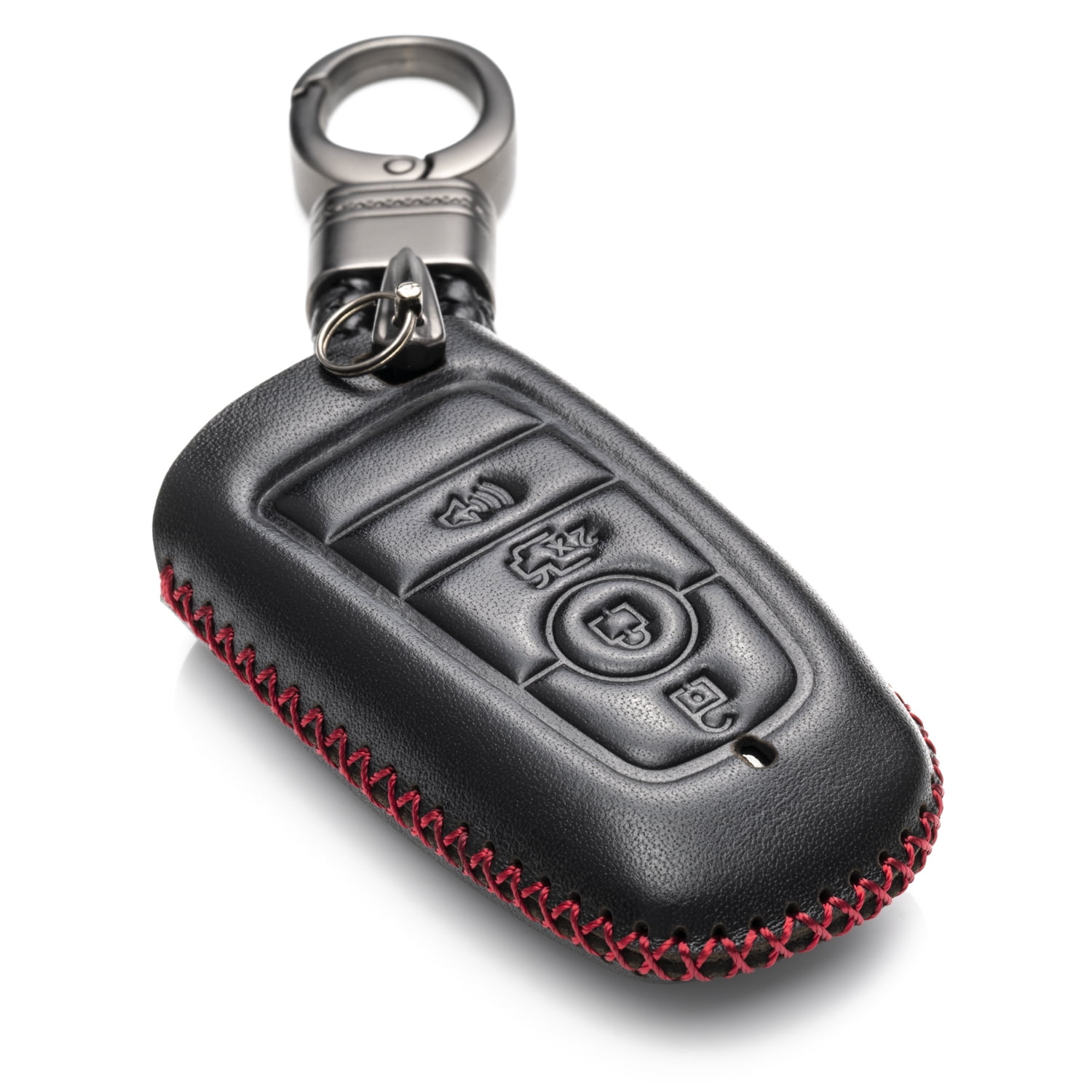 Kirsnda Key Fob Cover Case For Ford & Lincoln - Fits Explorer, Mustang, Edge, Fusion, F-150, MKZ, MKC (5-Button Key Style)