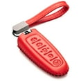 thumbnail image 1 of Vitodeco Genuine Leather Smart Key Fob Case Compatible for Lincoln MKT, MKS, Ford Escape, C-max, Edge, Explorer, Expedition, Focus, Flex, Taurus, 5-Button, Red, 1 of 5
