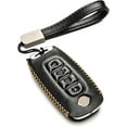 thumbnail image 1 of Vitodeco Genuine Leather Smart Key Fob Case Compatible with Nissan Sentra, Versa, Rogue, Pathfinder, Murano, Kicks, Ariya, Armada (Remote Start Button, Black), 1 of 5