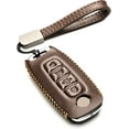 thumbnail image 1 of Vitodeco Genuine Leather Smart Key Fob Case Compatible with Nissan Sentra, Versa, Rogue, Pathfinder, Murano, Kicks, Ariya, Armada (Trunk Button, Brown), 1 of 5
