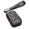 thumbnail image 1 of Vitodeco Genuine Leather Smart Key Fob Case Compatible with Volkswagen Atlas, Jetta, Passat, Arteon, Tiguan, Golf GTI, Golf R 2018 - 2024  (5-Button, Black/Red), 1 of 5