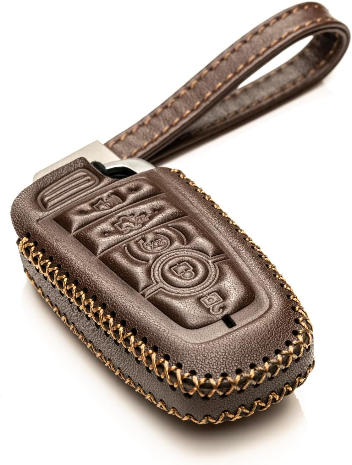 Vitodeco Genuine Leather Smart Key Fob Case Compatible with Ford
