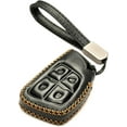thumbnail image 1 of Vitodeco Genuine Leather Smart Key Fob Case Compatible with GMC Canyon, Sierra, Yukon, Acadia, Terrain (2021 - 2026 Models) - 4 Buttons, Black, 1 of 5