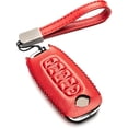 thumbnail image 1 of Vitodeco Genuine Leather Smart Key Fob Case Compatible with Nissan Sentra, Versa, Rogue, Pathfinder, Murano, Kicks, Ariya, Armada (5-Button, Red), 1 of 5