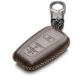 thumbnail image 1 of Vitodeco Genuine Leather Smart Key Fob Case Compatible with Toyota Rav4, Camry, Prius, Highlander, CH-R, Avalon, Toyota 86, Mirai (3 Buttons, Brown), 1 of 5