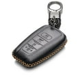 thumbnail image 1 of Vitodeco Genuine Leather Smart Key Fob Case Compatible with Toyota Rav4, Camry, Prius, Highlander, CH-R, Avalon, Toyota 86, Mirai (4 Buttons, Black), 1 of 5