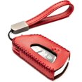 thumbnail image 1 of Vitodeco Genuine Leather Smart Key Fob Case Compatible with Volkswagen MK8 Golf GTI, ID4, Atlas (4-Button, Red), 1 of 6
