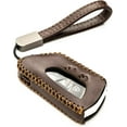 thumbnail image 1 of Vitodeco Genuine Leather Smart Key Fob Case Compatible with Volkswagen MK8 Golf GTI, ID4, Atlas (5-Button, Brown), 1 of 6