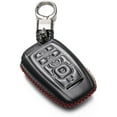 thumbnail image 1 of Vitodeco Genuine Leather Smart Key Fob Case Cover Compatible with Lincoln Continental, MKC, MKZ, MKX (2017 - 2022), Navigator (2018 - 2022), Nautilus (2020 - 2022) - 5 Buttons, Black/Red, 1 of 5