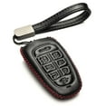 thumbnail image 1 of Vitodeco Genuine Leather Smart Key Fob Case Cover Compatible with Hyundai IONIQ 5, IONIQ 2022 - 2024 (8-Button, Black/Red), 1 of 6
