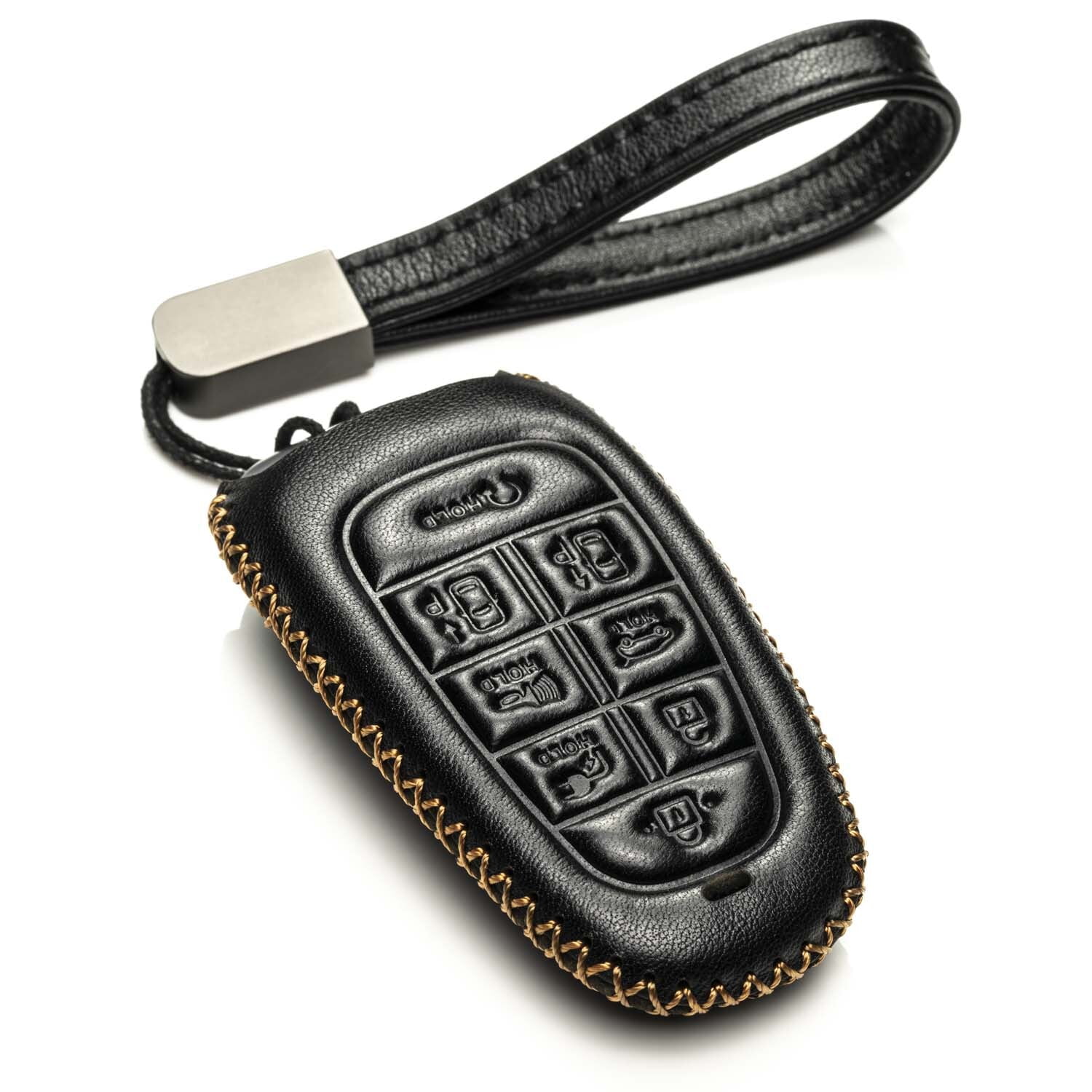 Vitodeco Genuine Leather Smart Key Fob Case Cover Compatible with Hyundai IONIQ 5 IONIQ 2022 2024 8 Button Brown Walmart Business Supplies