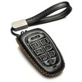 thumbnail image 1 of Vitodeco Genuine Leather Smart Key Fob Case Cover Compatible with Hyundai IONIQ 5, IONIQ 2022 - 2024 (8-Button, Black), 1 of 6
