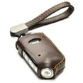 thumbnail image 1 of Vitodeco Genuine Leather Smart Key Fob Case Cover Compatible with Kia Stinger (2019-2023 Models) - 4-Button, Brown, 1 of 5