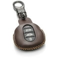 thumbnail image 1 of Vitodeco Genuine Leather Smart Key Fob Case Cover Compatible with Mini Cooper, Clubman, Hardtop, Convertible, Countryman 2025 (3 or 4 Buttons, Brown), 1 of 5