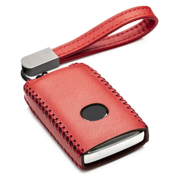 Vitodeco Leather Remote Key Case Cover Protector Comaptible with Mazda 3, Mazda 6, CX-5, CX-50, CX-3, CX-30, CX-9, CX-90, CX-70, 4-Button, Red