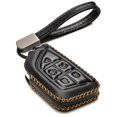 thumbnail image 1 of Vitodeco Genuine Leather Smart Key Fob Case Cover Protector- Compatible with Cadillac CT4, CT5, VISTIQ, OPTIQ, Lyriq (2020 - 2026 Models)- 5-Button, Black, 1 of 5