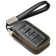 thumbnail image 1 of Vitodeco Genuine Leather Smart Key Fob Case Cover Protector Suitable for 2014-2025 Lexus UX, NX, RX, GX, LX, IS, ES, GS, LS (4-Button, Black), 1 of 5