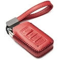 thumbnail image 1 of Vitodeco Genuine Leather Smart Key Fob Case Cover Protector Suitable for 2014-2025 Lexus UX, NX, RX, GX, LX, IS, ES, GS, LS (4-Button, Red), 1 of 5