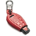 thumbnail image 1 of Vitodeco Genuine Leather Smart Key Fob Case Cover Protector with Leather Key Chain Compatible for 2013 - 2020 Dodge Grand Caravan (7-Button, Red), 1 of 5