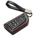 thumbnail image 1 of Vitodeco Genuine Leather Smart Key Fob Case with Leather Key Strap Compatible for Acura MDX, Acura RDX 2022 -2023 (5-Button, Black/Red), 1 of 6